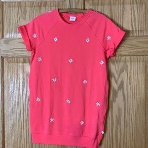 NWOT GAP short sleeve sweatshirt dress floral with pockets